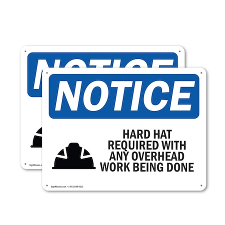 Signmission 7 in Height, 10 in Width, Aluminum, Rectangle OS-2PACK-NS-A-710-L-13253